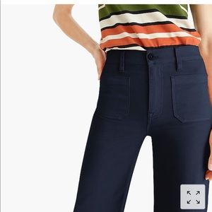 J. Crew point sur cropped wide leg pant navy